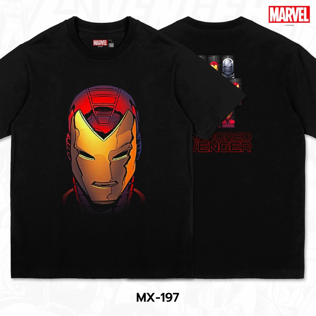 Power7Shop เสื้อยืดการ์ตูน มาร์เวล "IRON-MAN" ลิขสิทธ์แท้ MARVEL COMICS T-SHIRTS (MX-197)