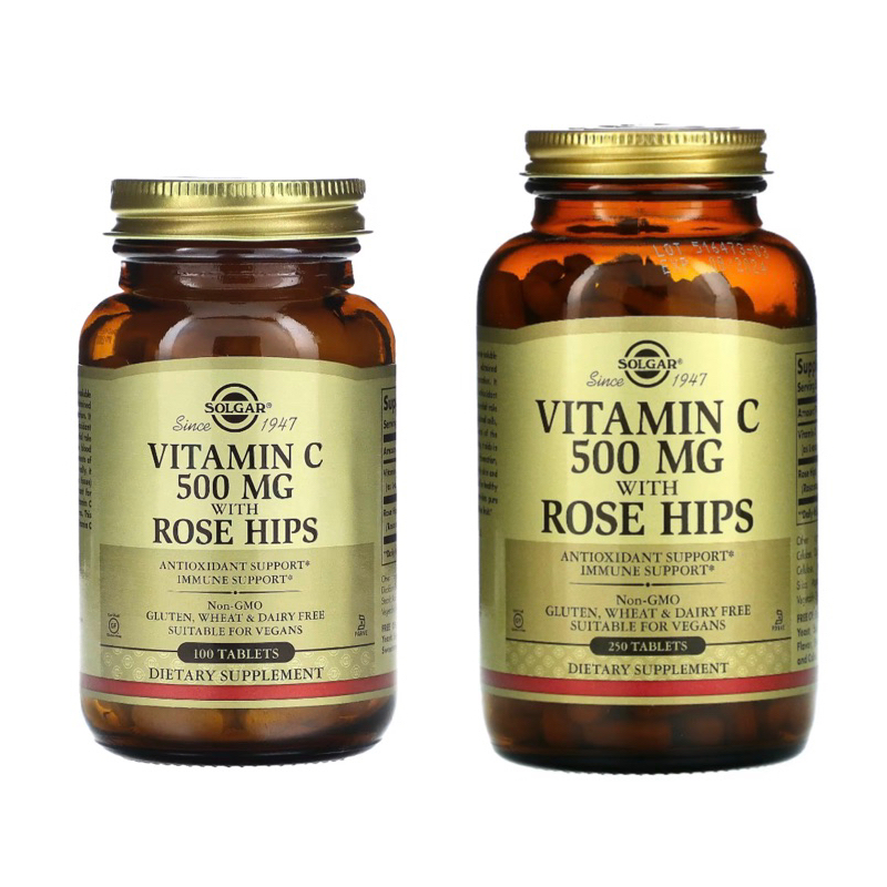 ล็อตใหม่ exp 2029 Solgar Vitamin C 500 mg with Rose Hips