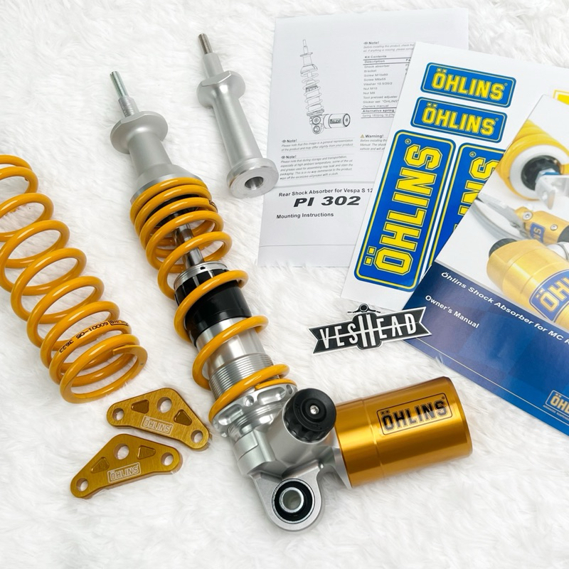 โช๊ค อัพ OHLINS Vespa Sprint, Primavera, LX, S แท้ เออห์ลินส์ นิว เวสป้า PI201 PI202 PI301 PI302 PI8