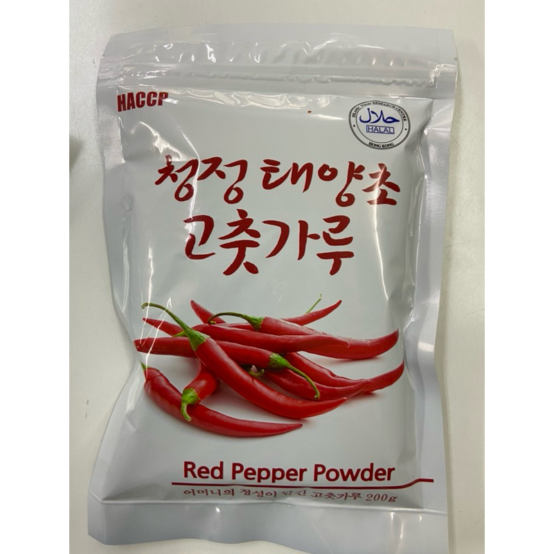 พริกป่นเกาหลี แบบหยาบ สำหรับทำกิมจิ 고춧가루 Red pepper powder 200กรัม/pack