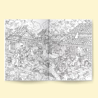 Cafe hopping coloring book สมุดระบายสี 24 หน้า ขนาด 19x26.88 cm.