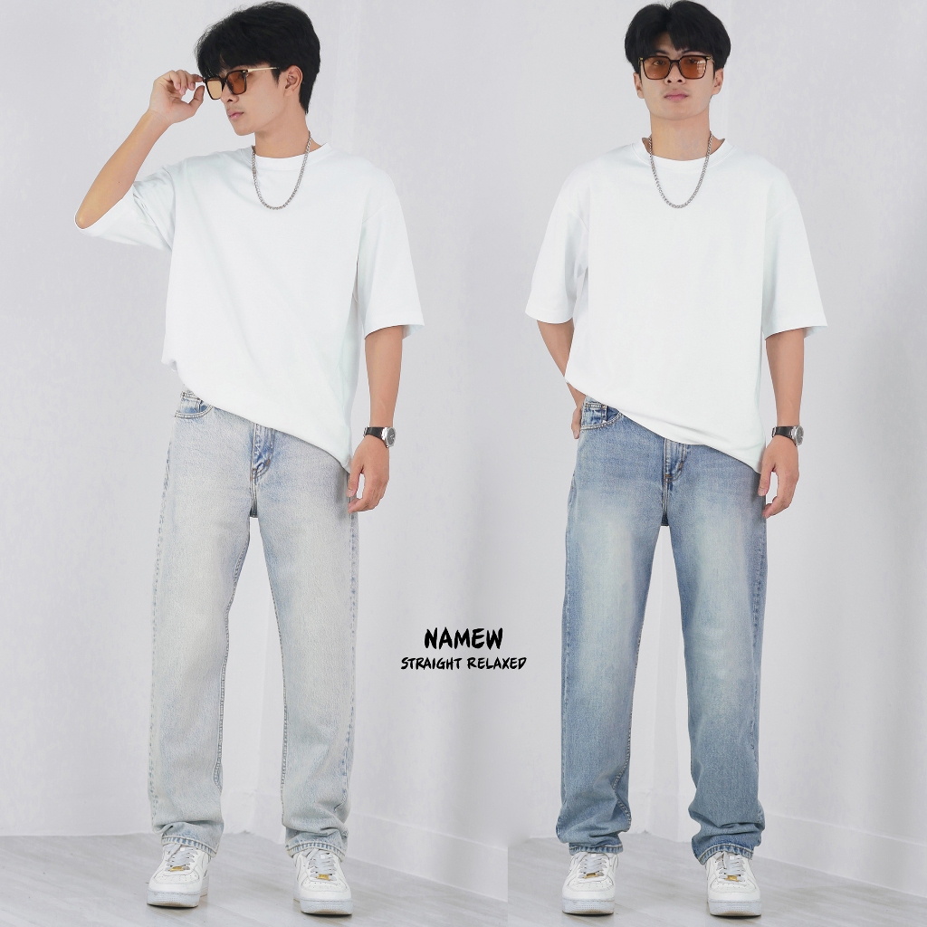 NAMEW Straight Relaxed Jeans กางเกงยีนส์ทรงหลวม