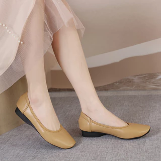 รองเท้าคัทชู รุ่น Alice (Basic) Size 34-45 สูง 2 cm นุ่ม พื้นนิ่ม ใส่สบาย (มี 2 ตระกร้า) (คัชชู)