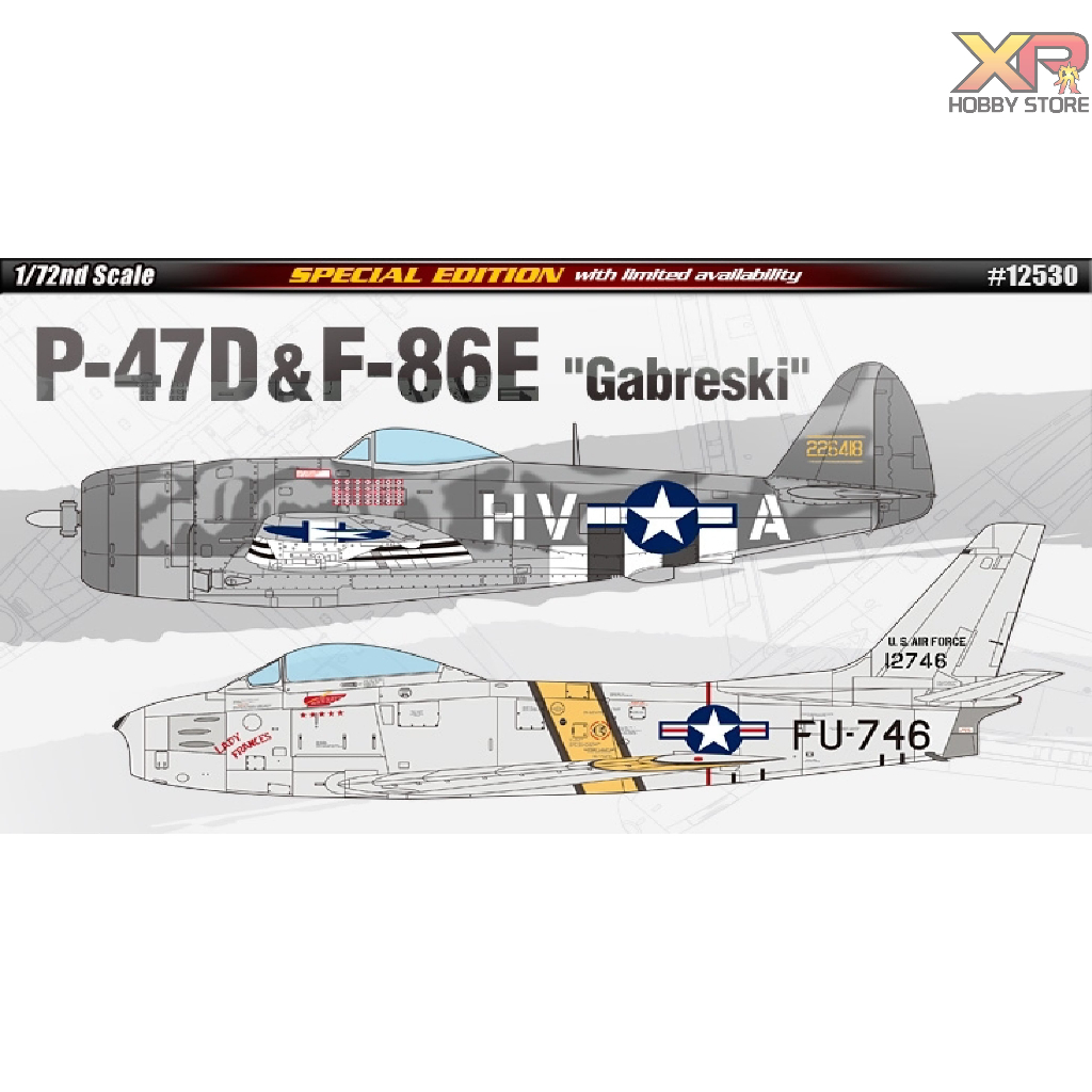 [Academy Model] 1/72: P-47D & F-86E "GABRESKI" (AC 12530)