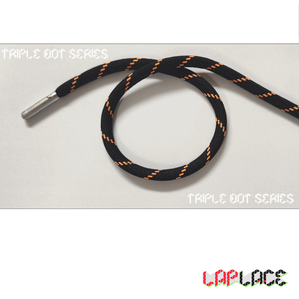 Black Dot Lace เชือกรองเท้า หัวโลหะ ลวดลายจุดพื้นดำ ขนาด 90 - 160 ซม.