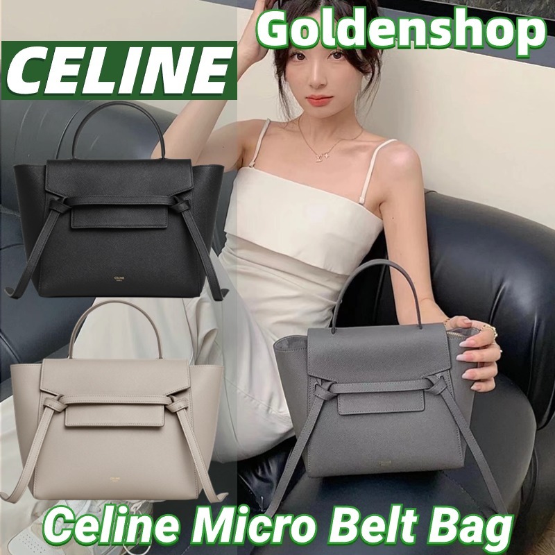 👜เซลีน CELINE Micro Belt Bag Grained Calfskin👜กระเป๋าสะพายเดี่ยว