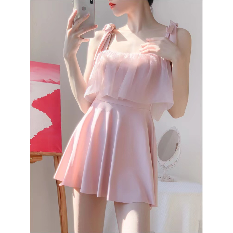 ชุดว่ายน้ำผู้หญิง ชุดไปทะเล ชุดว่ายน้ำวันพีช ใส่สวย มีฟองน้ำไร้โครง ฟรีไซส์ 40-60 kg ชุดว่ายน้ำแฟชั่น 7012 - รูปที่ 3