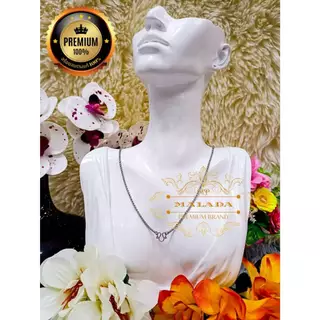 MELADA สร้อยคอสแตนเลสแท้100%สร้อยพระลายผ่าหวายสีเลส ขนาด 2.0 มิล-7.0 มิล ห้อยพระ 1 องค์ ความยาว16-36 นิ้ว