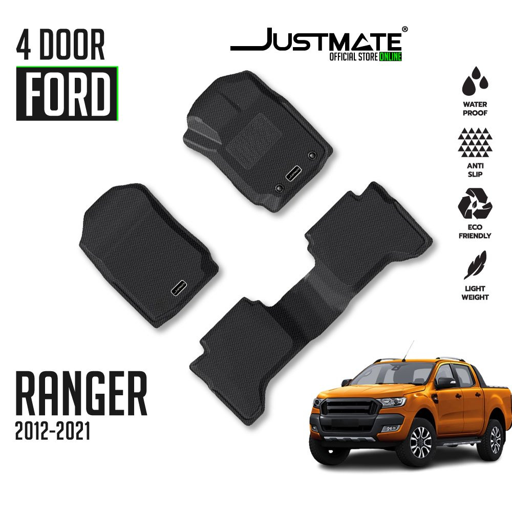 [JUSTMATE] FORD พรมปูพื้นรถยนต์ RANGER 4D 2012 - 2021