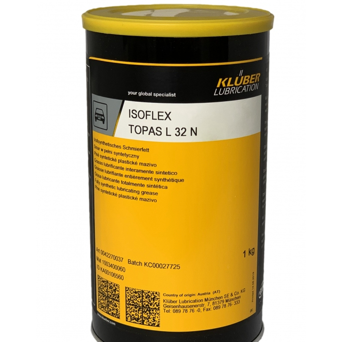 KLUBER ISOFLEX TOPAS L 32 N, Special low-temperature grease 1 KG/CAN สั่งนอก 4 - 6 Weeks