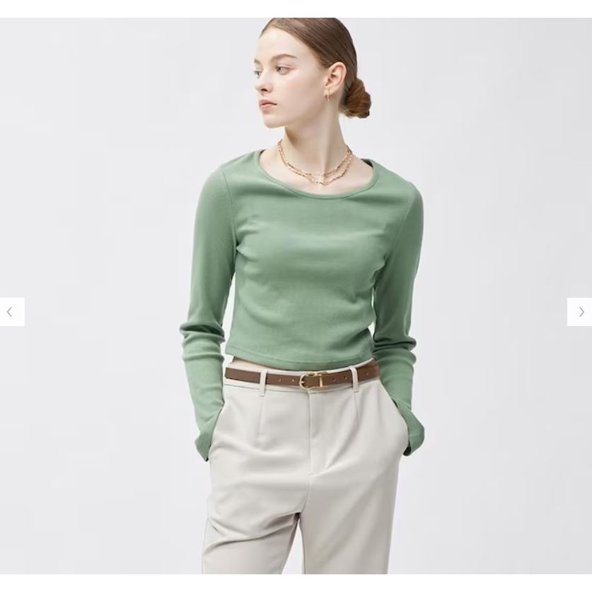 Uniqlo - GU เข็มขัดผู้หญิง แบบเส้นเล็ก หนังเทียม สวย แบรนด์ ยูนิโคล่ - จียู