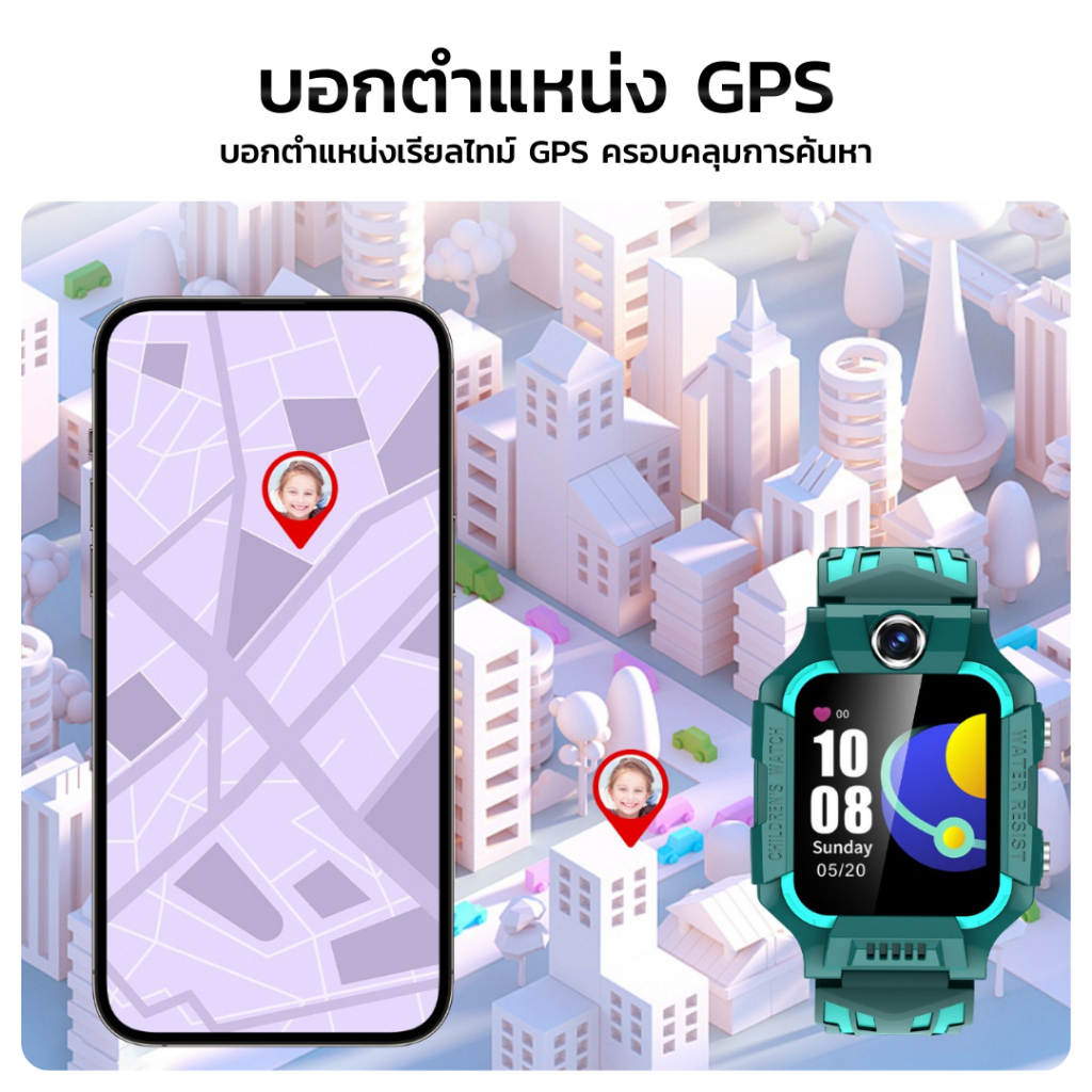 นาฬิกาเด็ก Q19 SmartWatch โทรได้ ป้องกันเด็กหาย ถ่ายรูป ติดตามตำแหน่ง GPS เมนูไทย รุ่นยอดฮิต