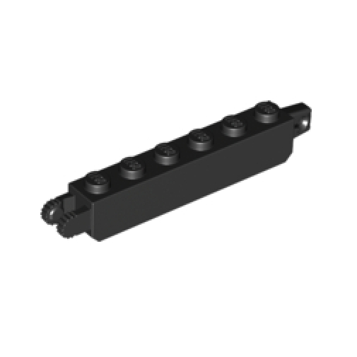 Lego part (ชิ้นส่วนเลโก้) No.30388 53914 Hinge Brick 1 x 6 Locking with 1 Finger Vertical End and 2 