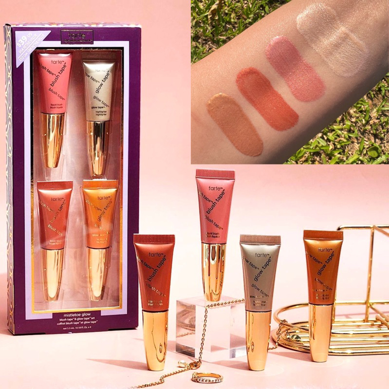 เหลือ 296-872 ฿ โค้ด (30OFF200) พร้อมส่ง TARTE Mistletoe Blush Tape & Glow Tape Set