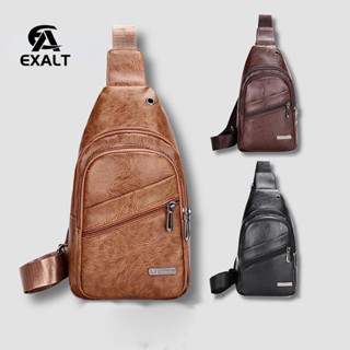 💥กระเป๋าสะพายหนังผู้ชายกระเป๋า Messenger กระเป๋าหน้าอกPU การ…