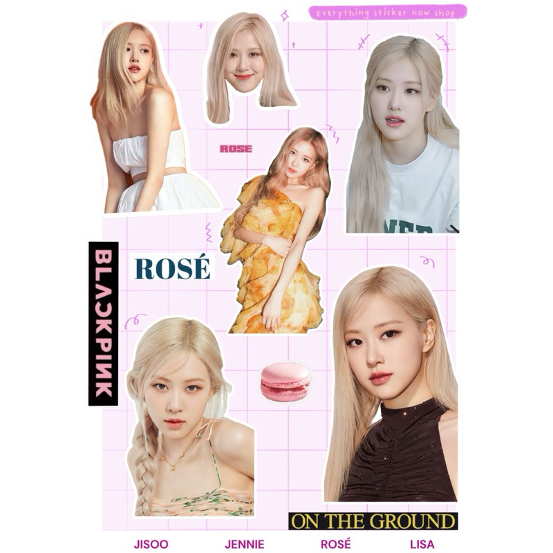 สติกเกอร์ rose' โรเซ่ กันน้ำ สำหรับติดตกแต่ง