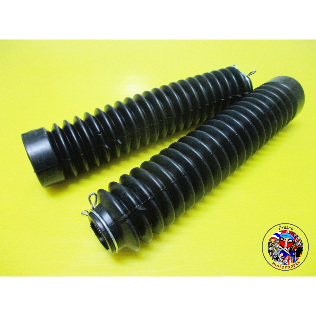 ยางหุ้มโช๊คมีลวดรัดปลาย HONDA MTX125 MTX200 Front Fork Tube Rubber “Black” With Rink Holder.