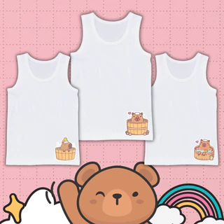 เสื้อซับในเด็ก เสื้อกล้ามลายคาปิบาร่า ไซส์2-13ขวบ ผ้านุ่มระบายอากาศได้ดี ซักแล้วไม่ยับ #เสื้อกล้าม