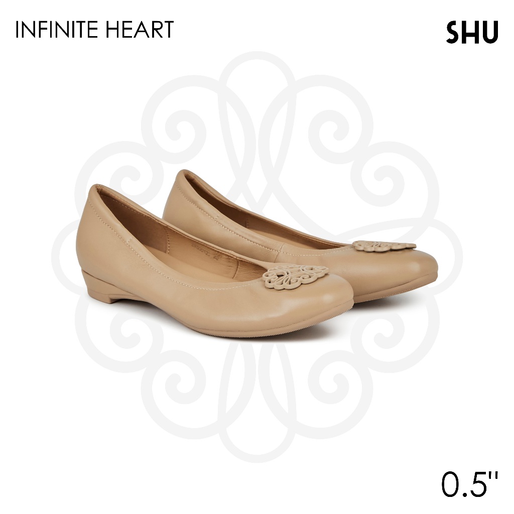 SHU SOFY SOFA 0.5" INFINITE HEART ONTONE - NUDE รองเท้าคัทชู