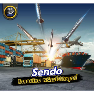 SENDO (100ตัว) 2.1/2“ สกรูยิงเมทัลชีท หัวสี สกรูหัวสี สกรูเมทัลชีท แปเหล็ก / แปไม้ แหวนสังกะสี /ยาง