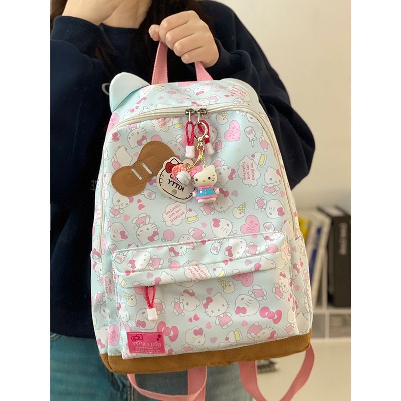 HelloKittyกระเป๋าเป้สะพายหลังน่ารัก การ์ตูน ความจุสูง กันน้ำ bag