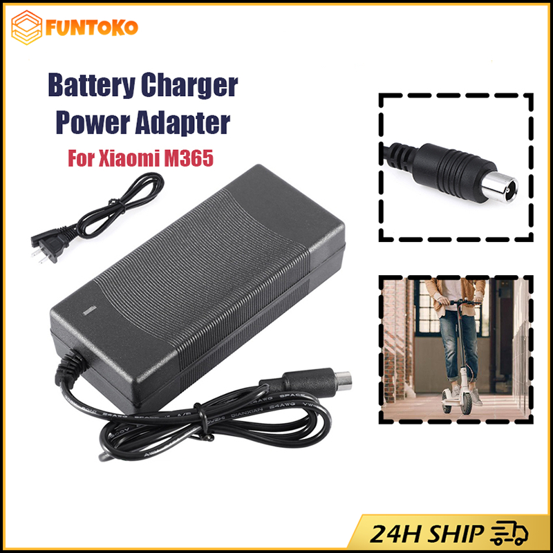 ร้านอยู่ที่ไทย Charger 42V 2A เครื่องชาร์จอะแดปเตอร์ไฟฟ้า รุ่นXiaomi Mijia M365 สําหรับแบตเตอรี่ลิเธ