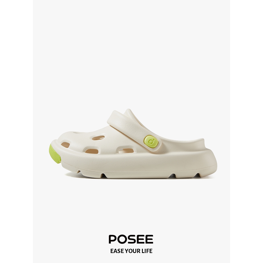 Posee BEAN รองเท้าแตะลำลอง ความยาวถึงข้อเท้า แฟชั่นสำหรับผู้หญิง ไม่ลื่น เหมาะสำหรับใส่เดินชายหาด.P2