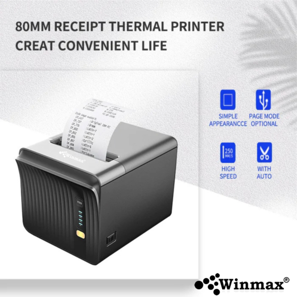 Winmax เครื่องพิมพ์ใบเสร็จ รองรับ Bluetooth ขนาด 58 มม. รุ่น Winmax-MH58