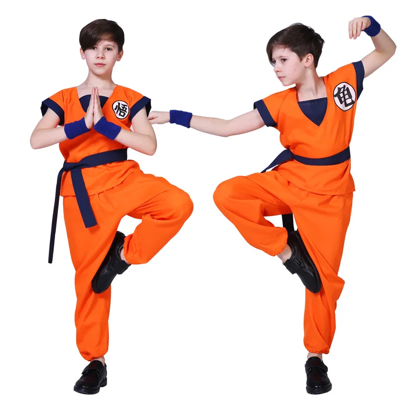 Anime Dragon Ball Z Goku Goku Costume for Kids Boy Halloween Party Dress Up