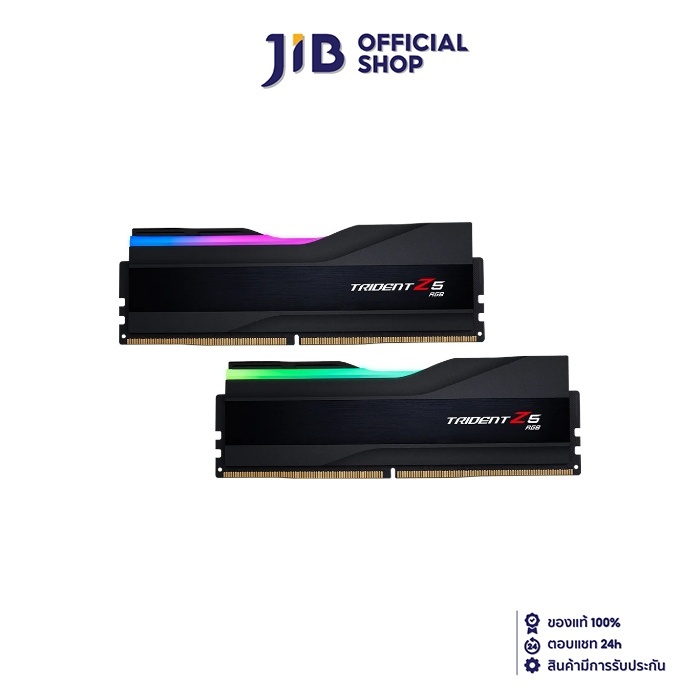 32GB (16GBx2) DDR5 7800MHz RAM (หน่วยความจำ) G.SKILL TRIDENT Z5 RGB (INTEL XMP) (MATTE BLACK) (F5-7800J3646H16GX2-TZ5RK)