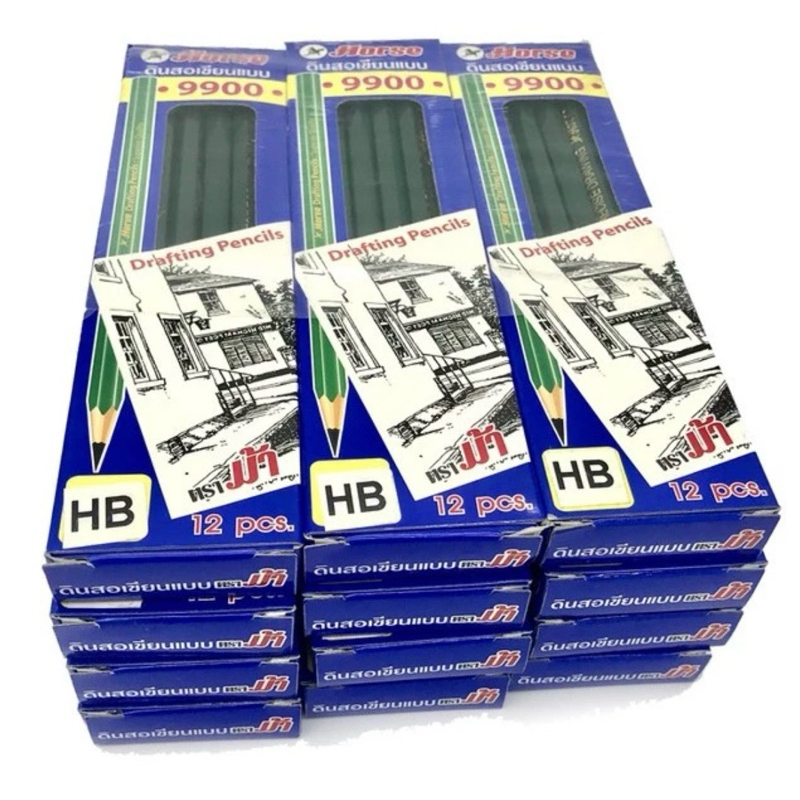 ดินสอแรเงา “Horse” No.9900 (HB, 2B, 4B, 6B)(กล่อง/12 แท่ง)
