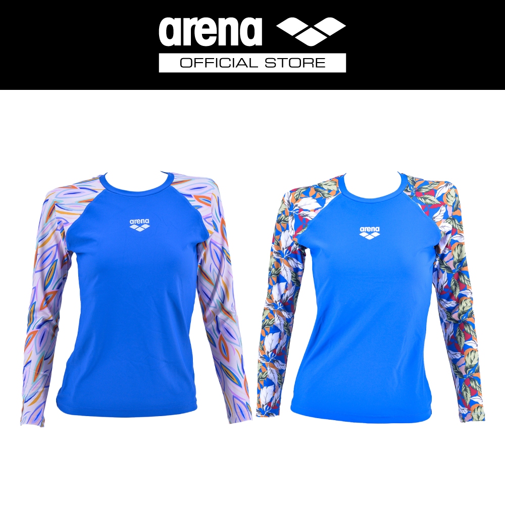 ARENA WOMEN LONG SLEEVE RASH GUARD เสื้อว่ายน้ำ | AAO8W11