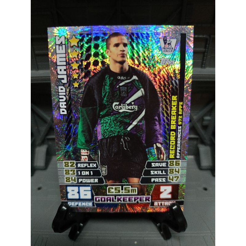 MATCH ATTAX 2014/15 DAVID JAMES RECORD BREAKER NO 433 Liverpool fc