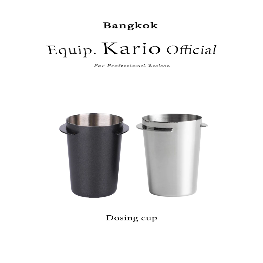 จัดส่งทันที | ถ้วยโดส กระบอก รองผงกาแฟไม่ให้หก 51mm 53mm 58mm Silver ถ้วยสแตนเลส ตวงเมล็ด dosing cup