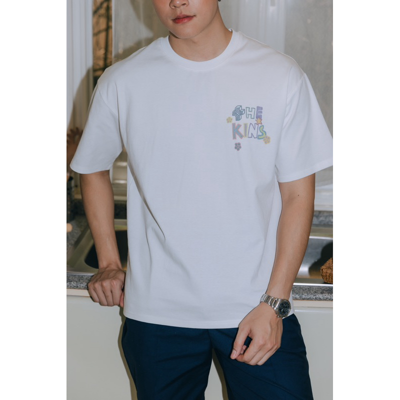 KINS T-SHIRT เสื้อยืดผู้ชาย เสื้อยืด Unisex เสื้อยืดเพ้นท์สี THE KINS (รหัส : TN12)