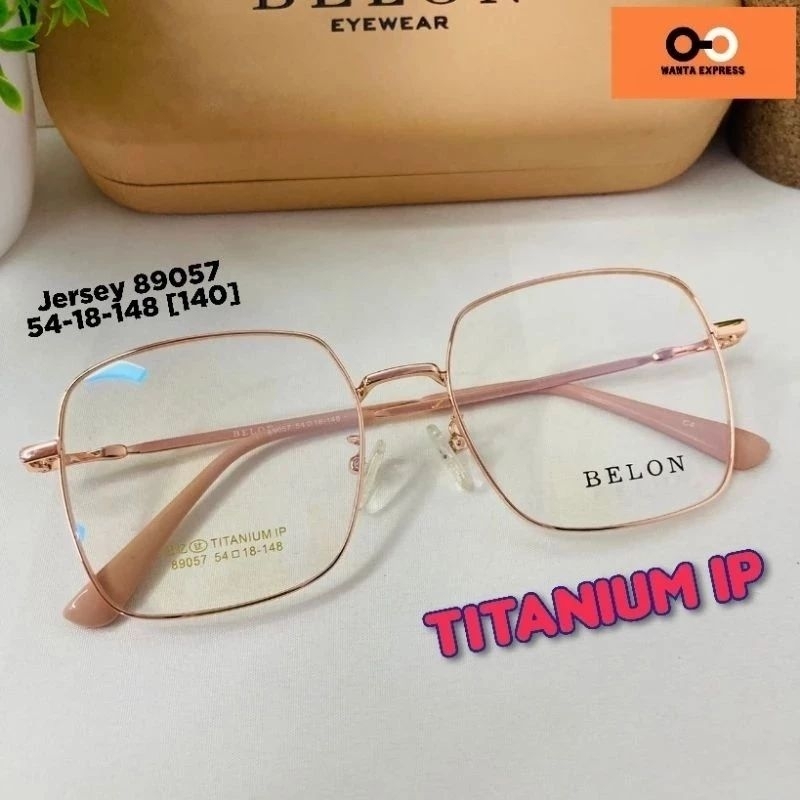 กรอบแว่นตาผู้หญิง Titanium 89057 ยืดหยุ่น พร้อมเลนส์ ตัดแว่น สายตาสััน ยาว แว่นกรองแสง บลูบล็อก ออโต้ สั่งตัดเลนส์สายตา