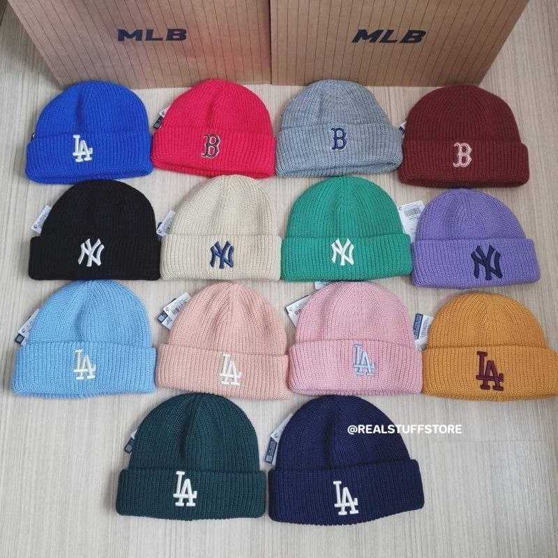 ของแท้ หมวกไหมพรม MLB Jelly Beanie พร้อมส่ง