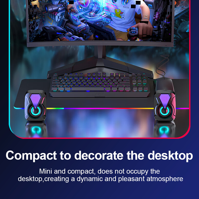 Actual 🇹🇭 ลำโพงพิวเตอร์ รุ่น  RGB ลำโพงเบสหนักๆ เบสดีๆ ลำโพง ใช้งานได้กับโน๊ตบุ๊คแล็ปท็อป ของแ