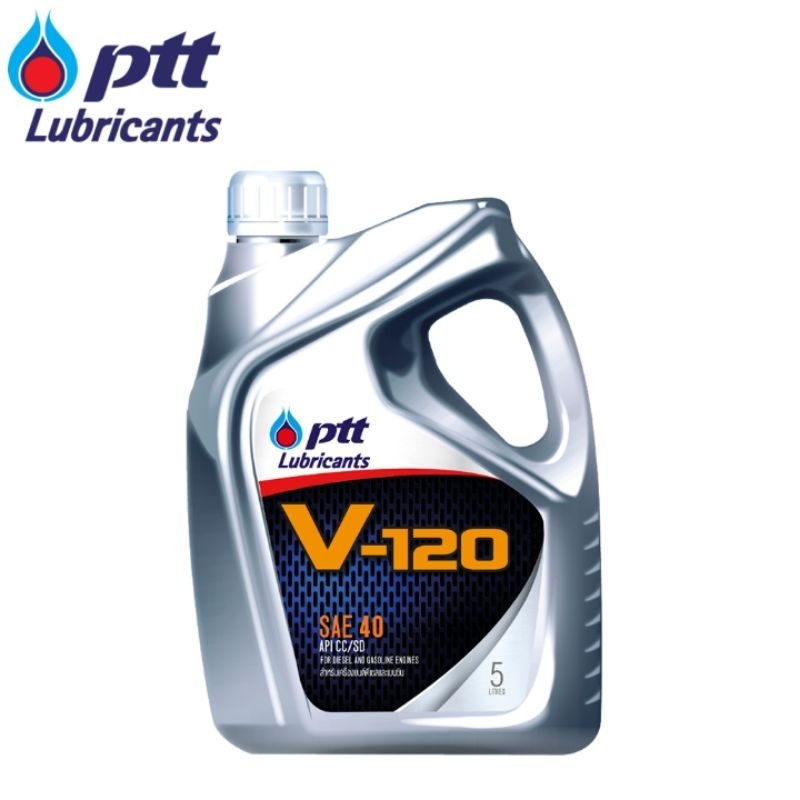 น้ำมันเครื่อง ปตท V120 (SAE 40) ขนาด 5 ลิตร