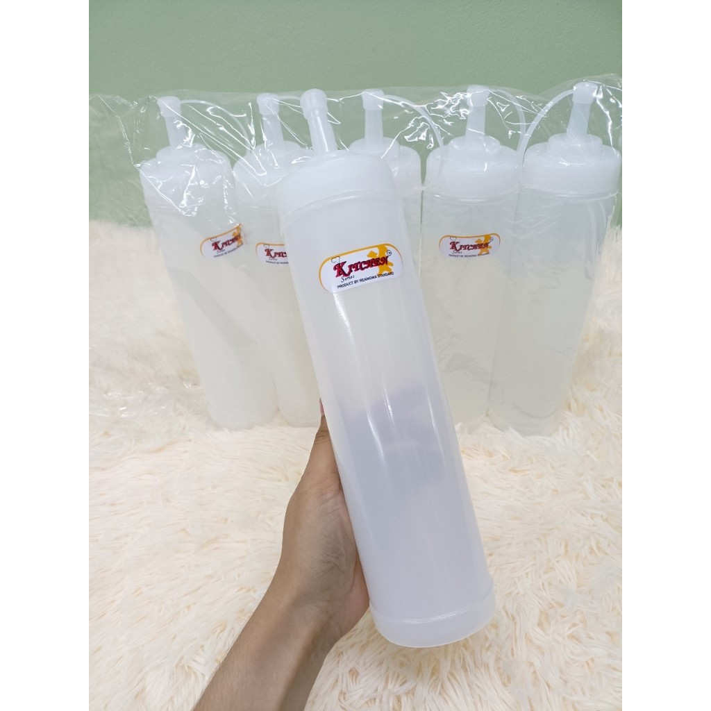 ขวดซอสพลาสติกใส ขนาด 800 ML สูง 6.9X29.4ซม.RW9349 (แพ็ค6)  No.9349