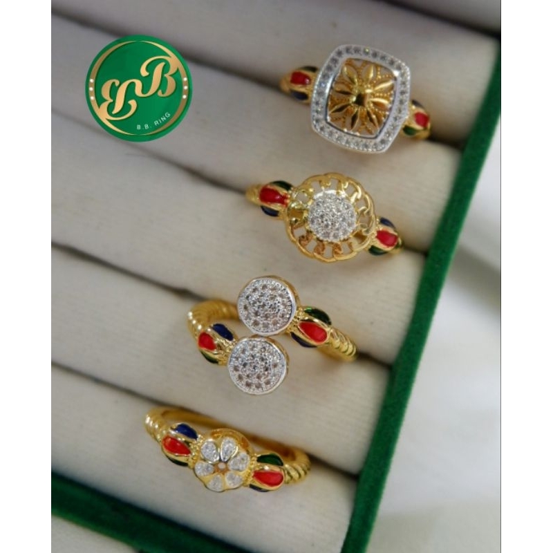 Sale!แหวนชุบทองลงยา4สไตล์งานฟรีไซต์
