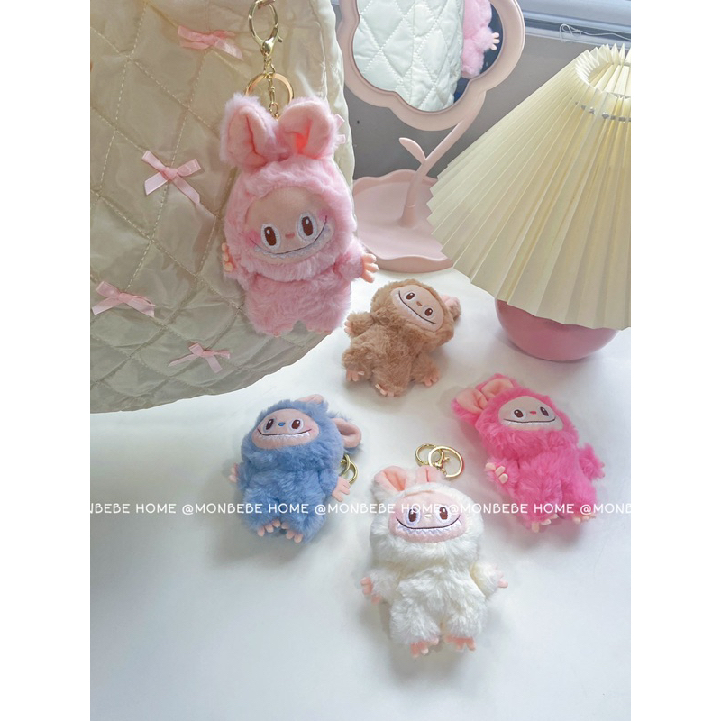 พวงกุญแจlabubu พวงกุญแจลาบูบู้ ตุ๊กตาlabubu มี5สีให้เลือก พร้อมส่ง