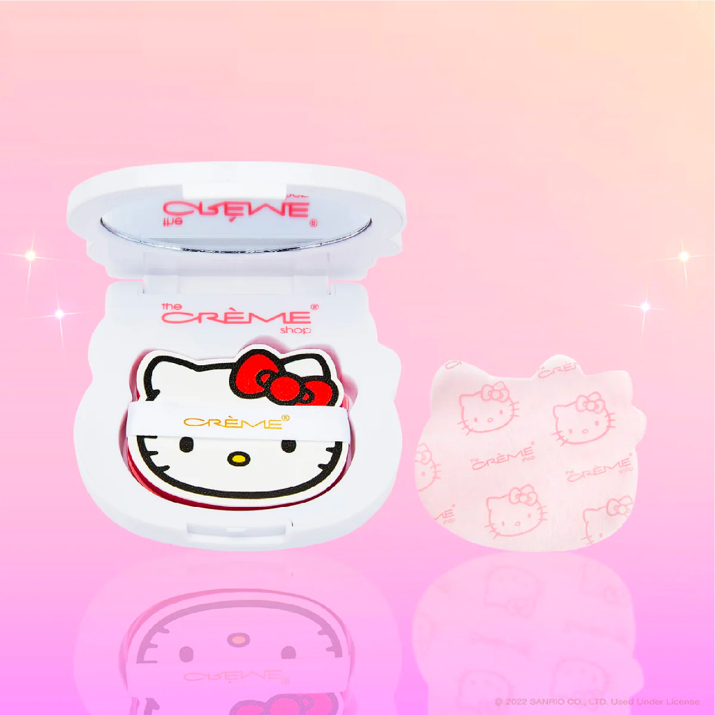 [พร้อมส่งของแท้100%] The Creme Shop Hello Kitty Mattifying Blotting Paper + Reusable Mirror Compact ราคา ถูกที่สุด ดีลบีเคเค แกลเลอรีภาพที่ 2