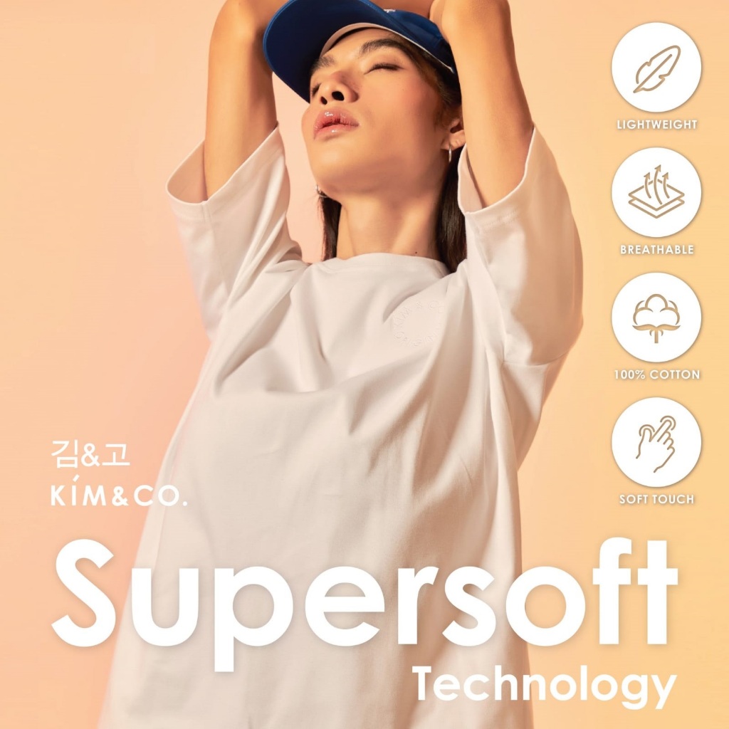 Kim&Co Original เสื้อยืดผู้หญิง Basic T-shirt Women รุ่น KCTBW001