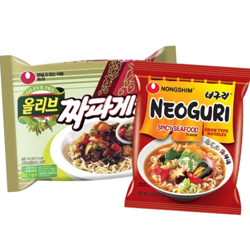มาม่าเกาหลีสุดฮิตจากซี่รี่ย์ดังภาพยนตร์เกาหลี parasite มี2รส neogury spicy & jjapagetti และจาจังเมียนบะหมี่ซอสดำ 짜파구리세트