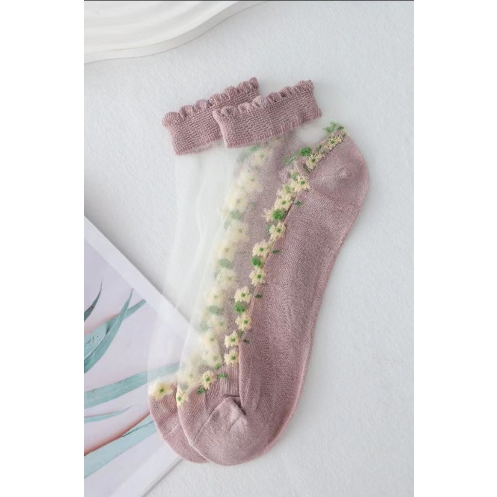 (ส่งจากไทย ราคาต่อ1คู่) 129 ถุงเท้า ข้อสั้น แฟชั่น - รูปที่ 6