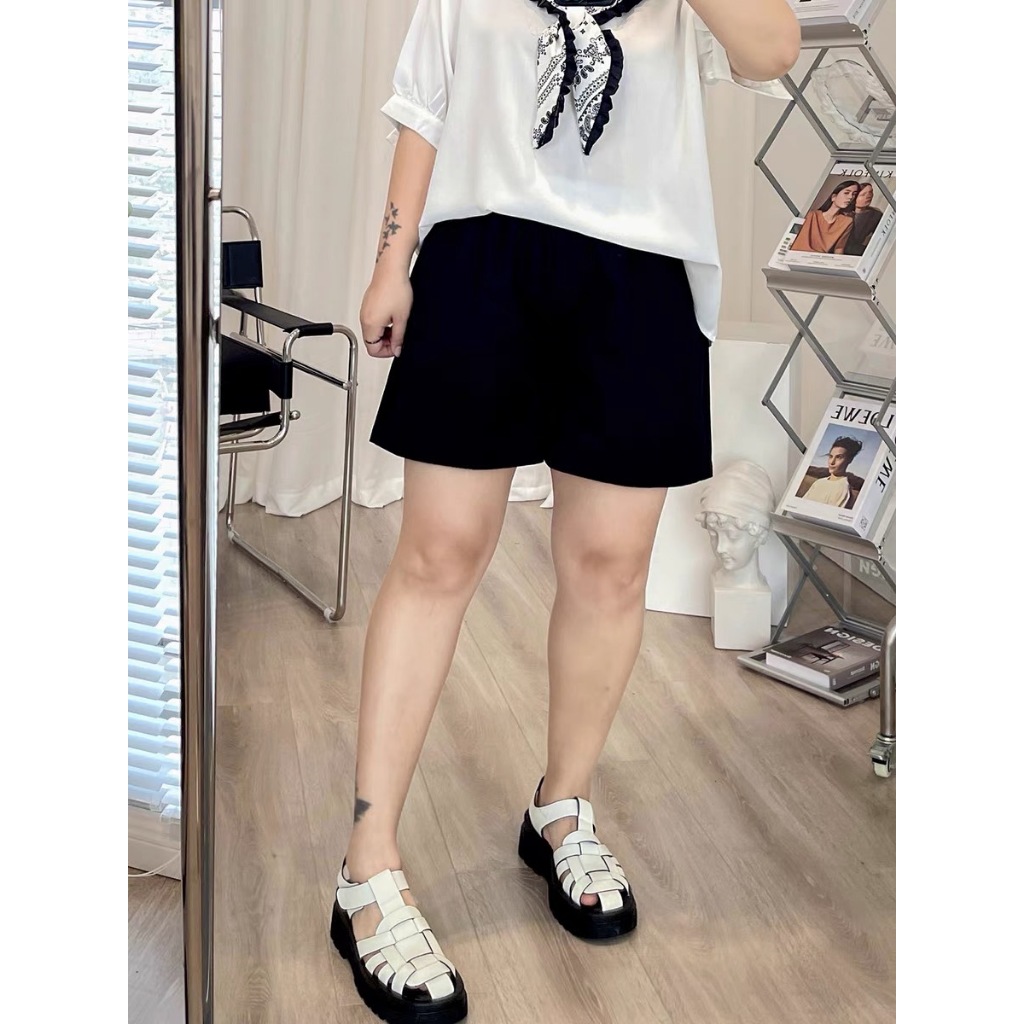 กางเกงขาสั้นของผู้หญิง ไซส์คนอ้วน ผ้าดี ใส่สบาย-#3346- - รูปที่ 6