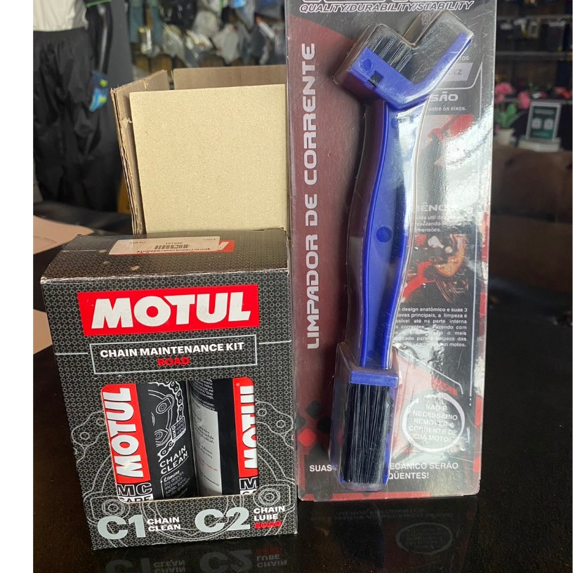 แปลงขัดโซ่+น้ำยาทำความสะอาดโซ่ MOTUL(c1+c2)