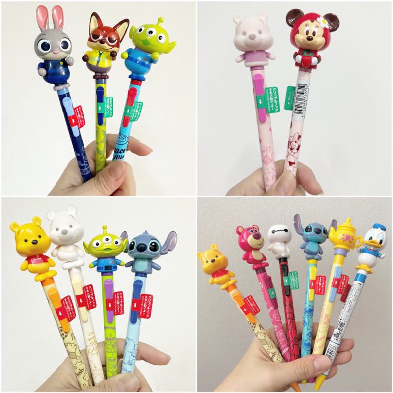 ***อัพเดตลายใหม่*** ปากกาลูกลื่น หัวมาสคอตขยับได้ Limited Disney Store Japan
