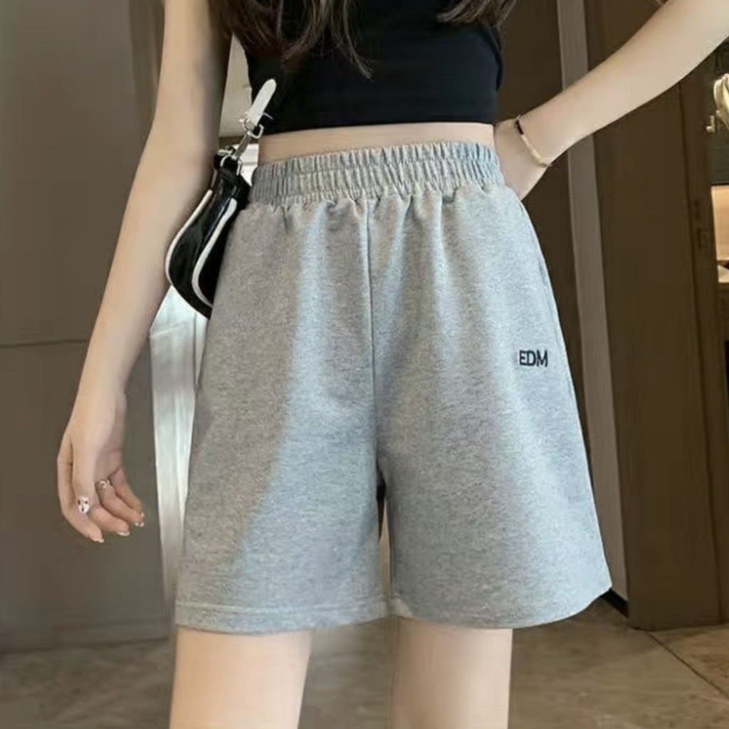 กางเกงขาสั้นผู้หญิง เอวยางยืด ผ้าบาง สวมใส่สบาย